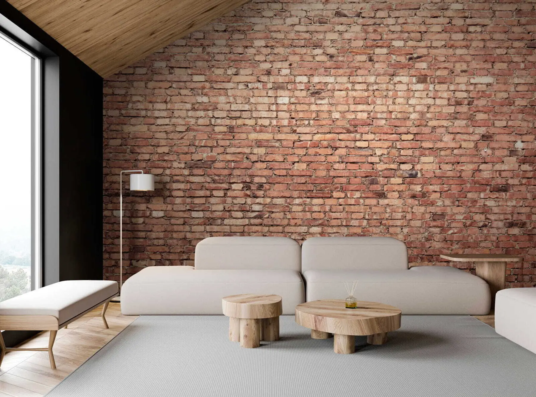 fotószőnyeg Barna tégla tapéta u53032