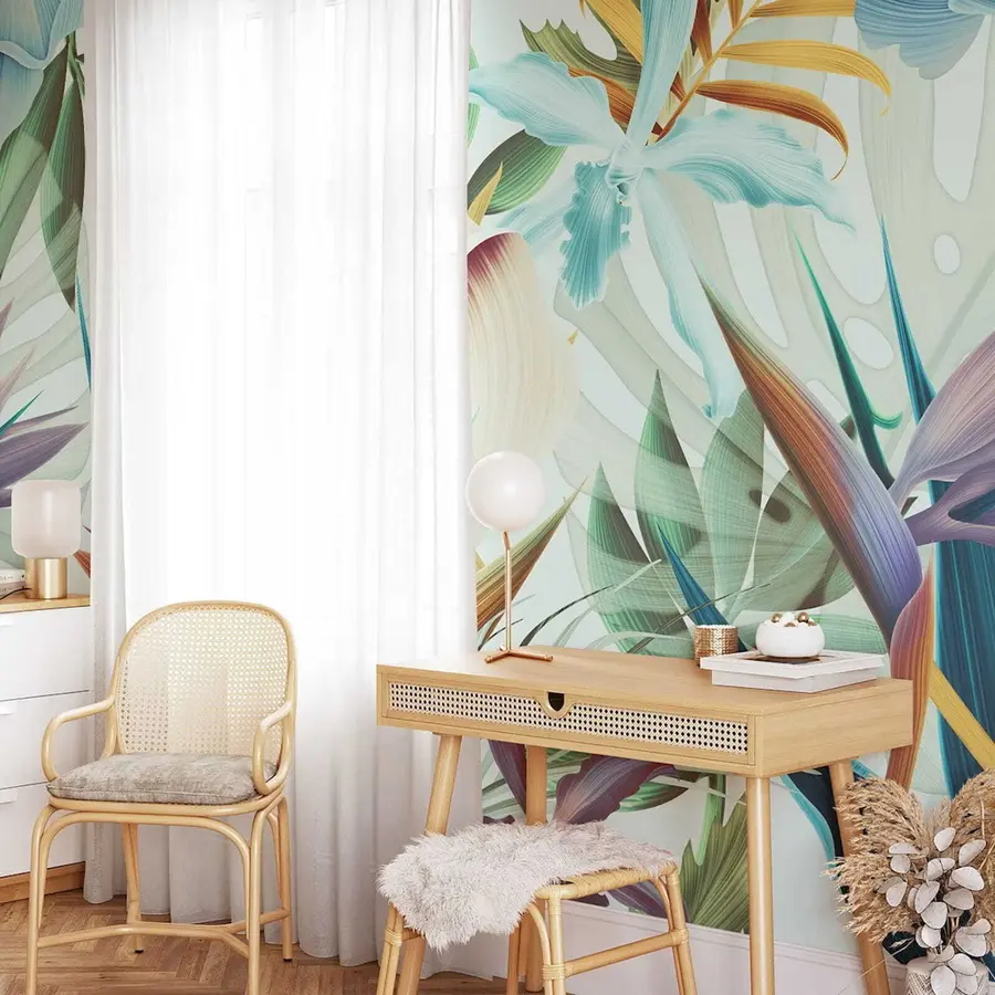 fotószőnyeg Trópusi lombozat gouache u79677