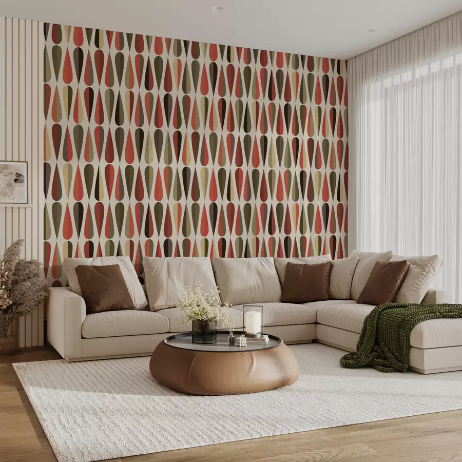 fotószőnyeg Retro 70-es évek cseppjei u51626