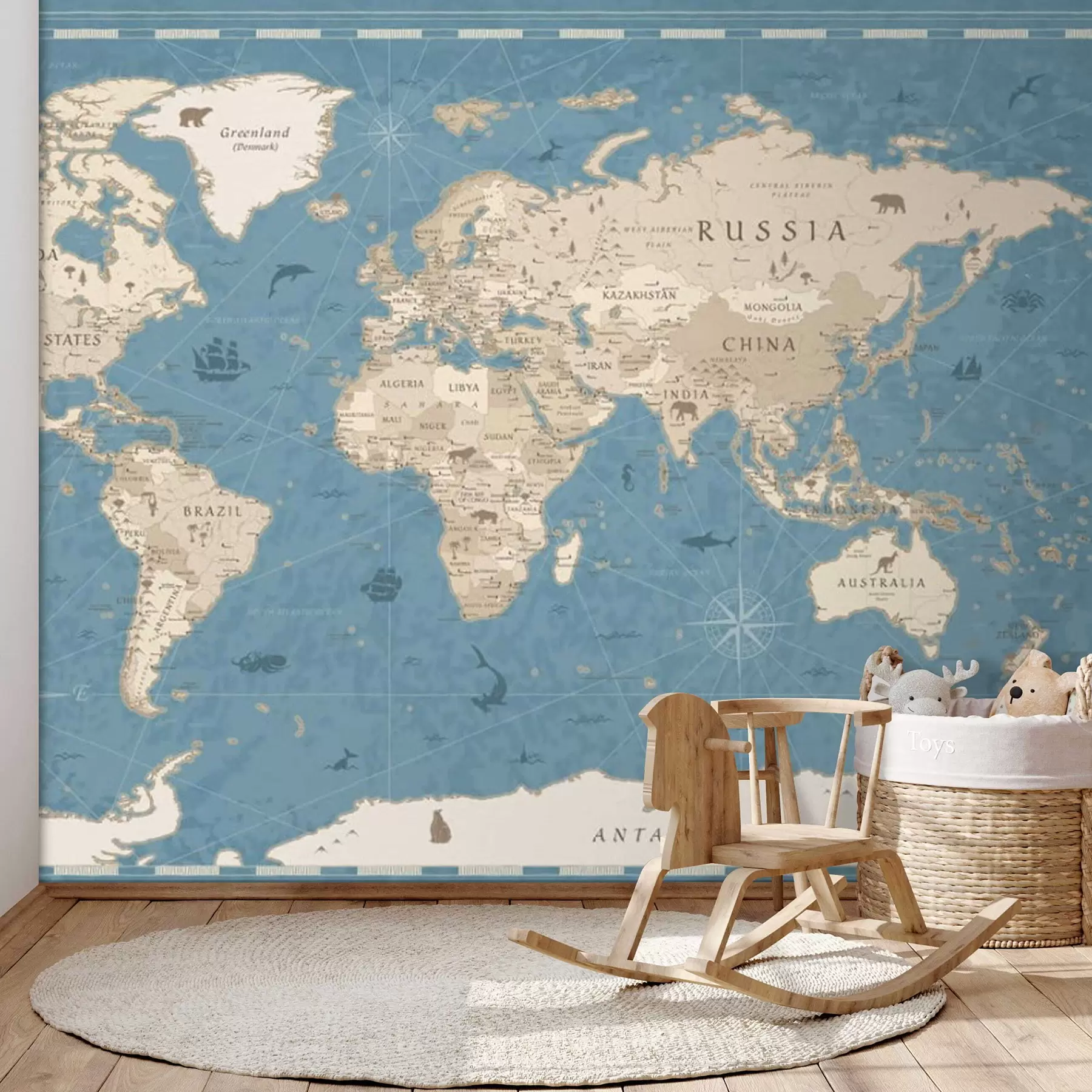 fotószőnyeg Világtérkép, régi térkép u50378