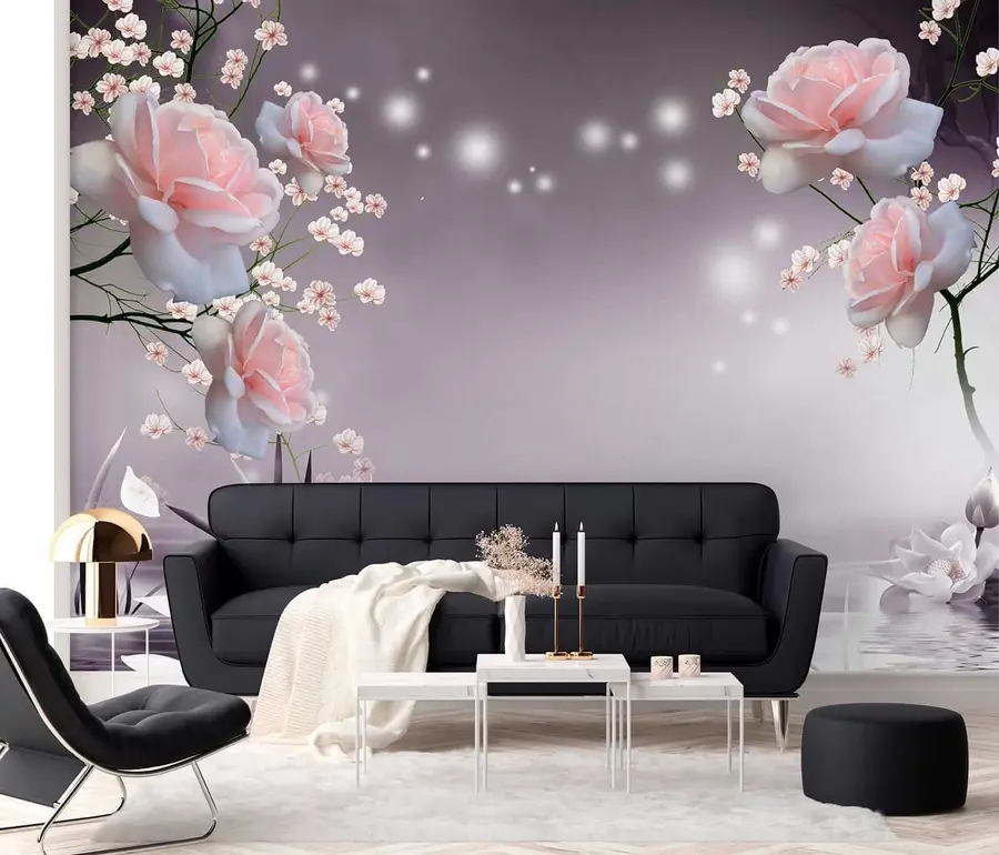 fotószőnyeg Rózsa a vízen hullámzik u01045