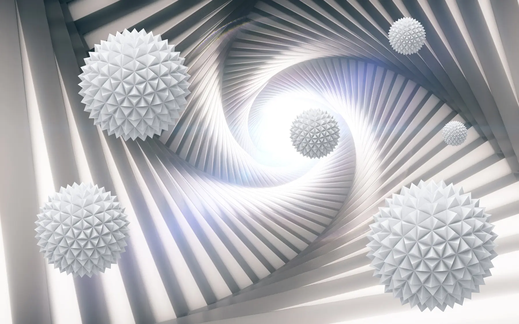 fotószőnyeg 3D alagút és gömbök u03120