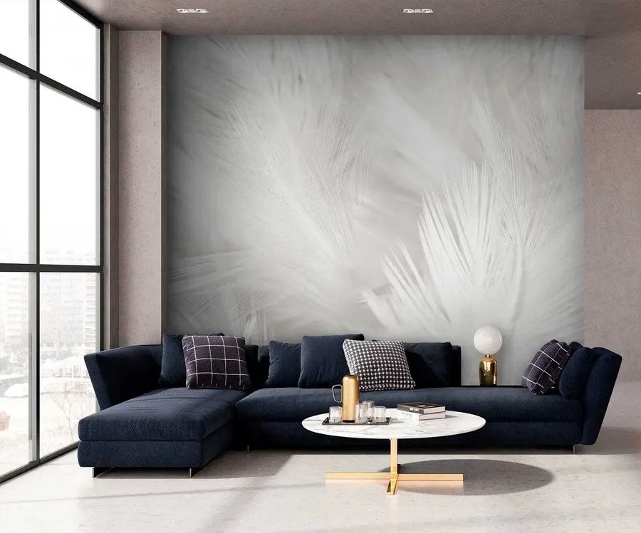 fotószőnyeg Fehér tollak u15622