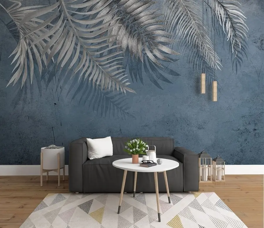 fotószőnyeg Vintage fal levelekkel u18312