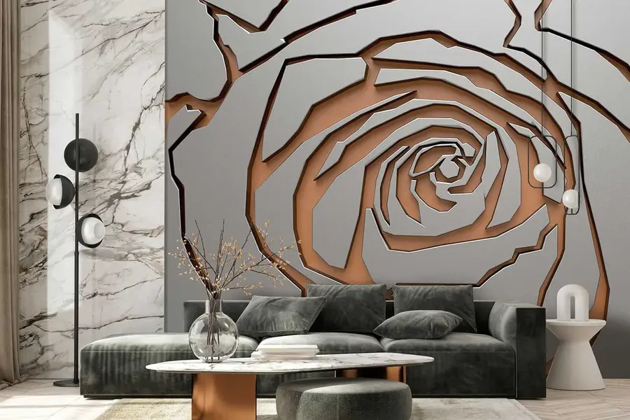 fotószőnyeg Fém rózsa u25163