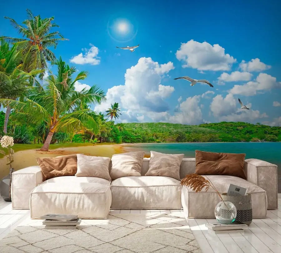 fotószőnyeg Pálmafák a parton u31410