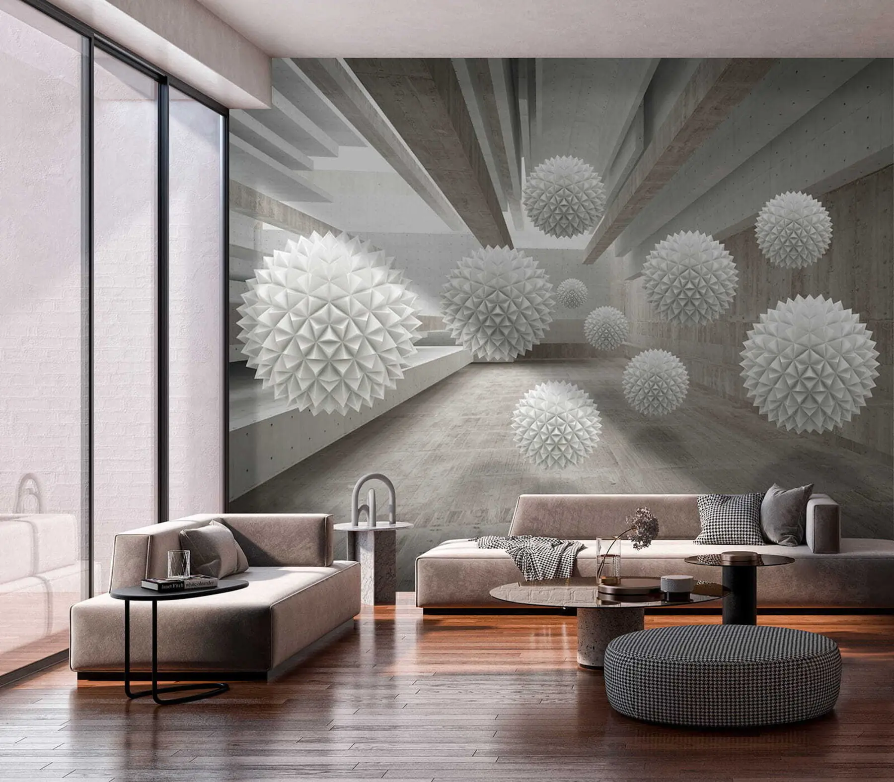 fotószőnyeg A levegőben lebegő gömbök u34969