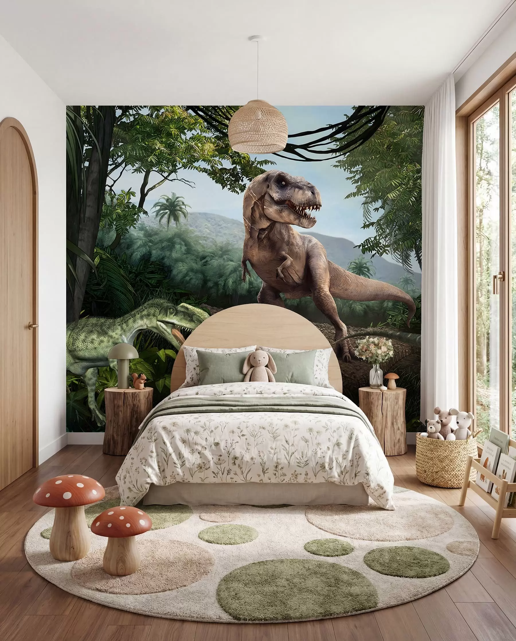 fotószőnyeg Dinoszauruszok a dzsungelben u36756