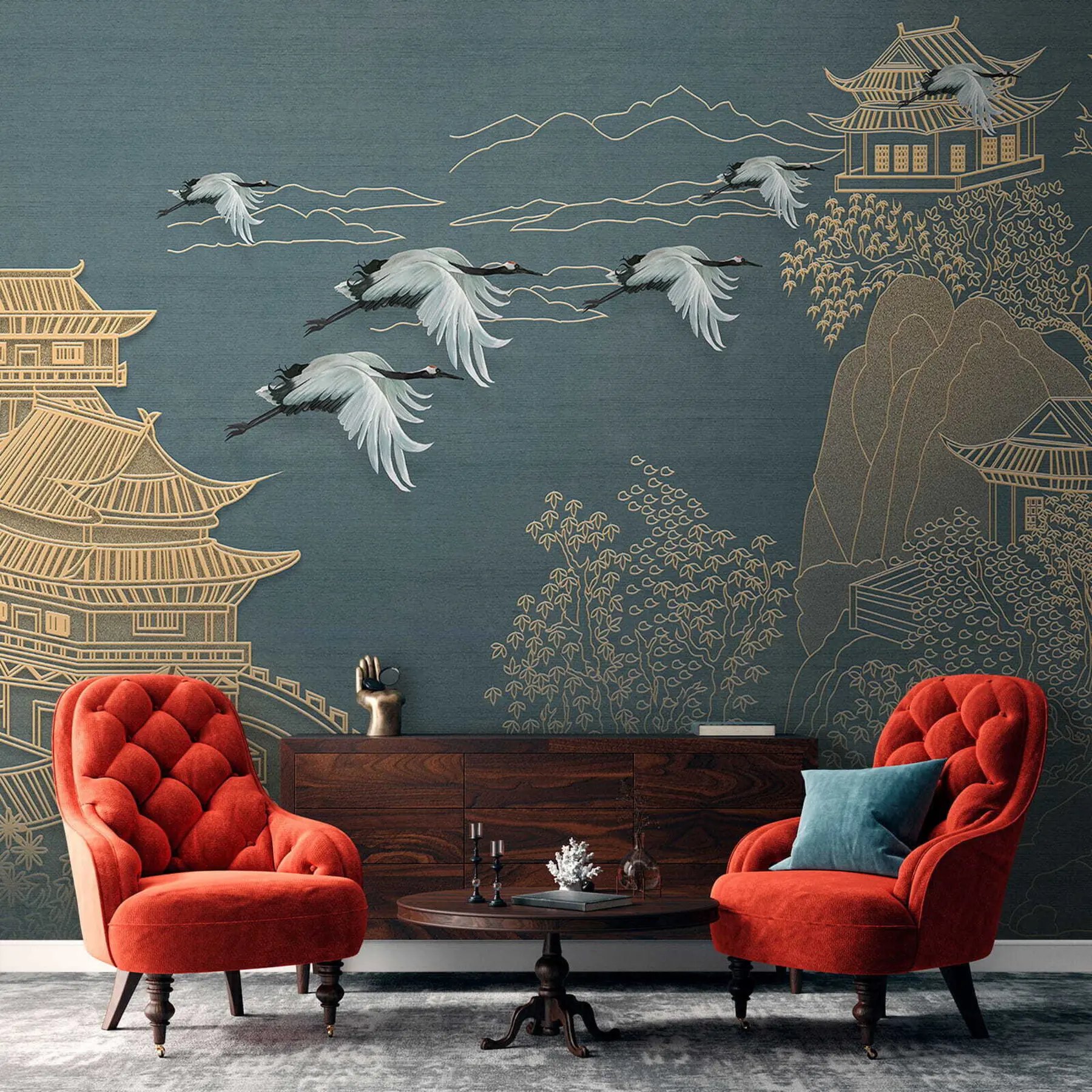 fotószőnyeg Japán stílusú rajz u38720