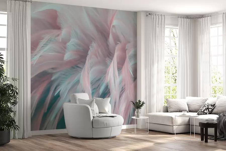 fotószőnyeg Gyengéd tollak u45689