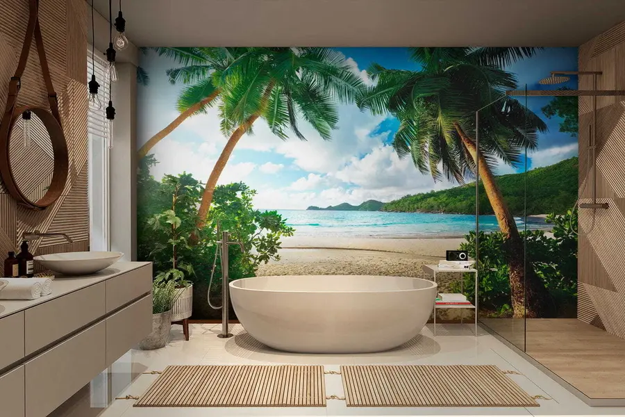 fotószőnyeg Pihenjen a pálmafák alatt u53753