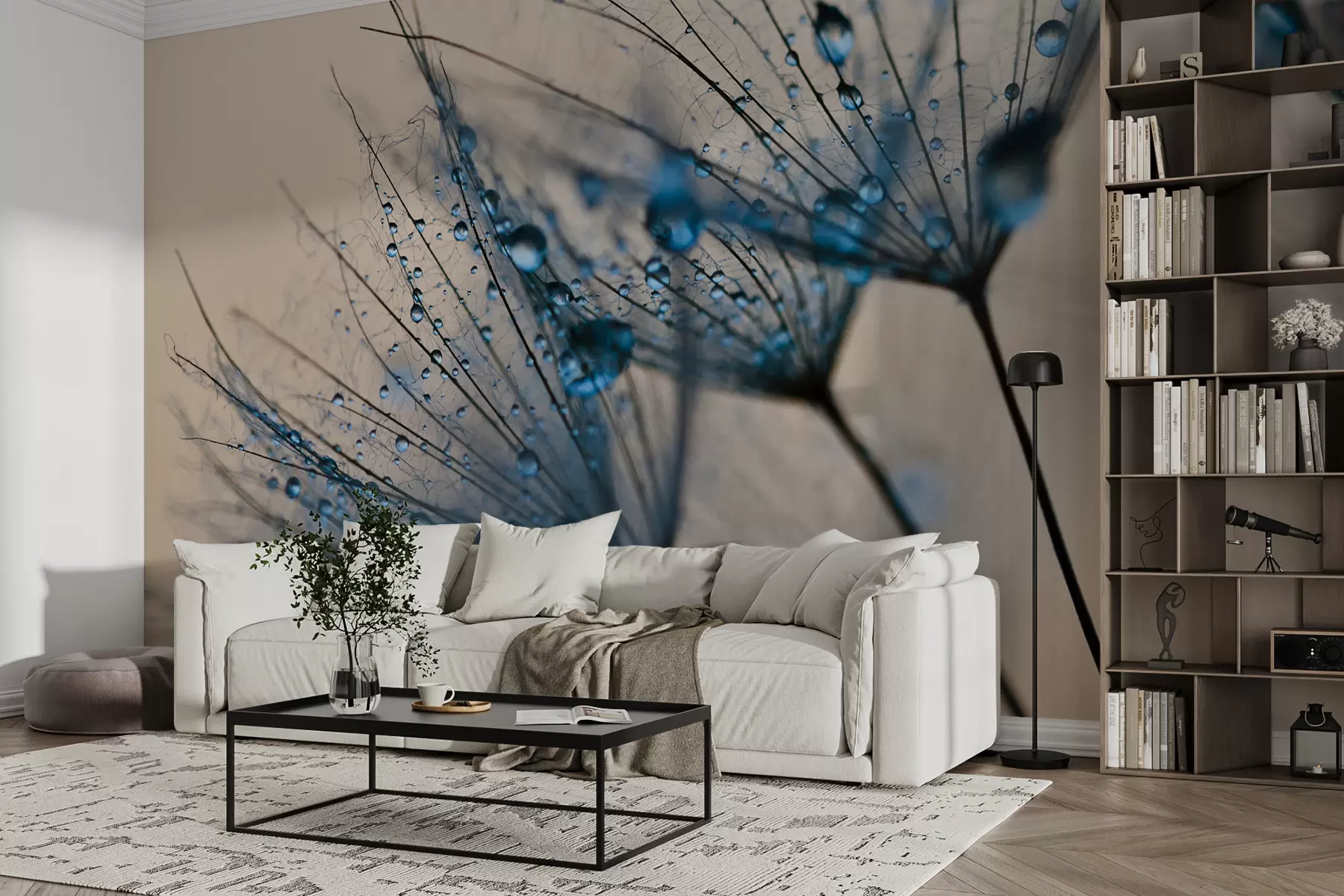 fotószőnyeg Gyermekláncfű csepp vízzel u57557