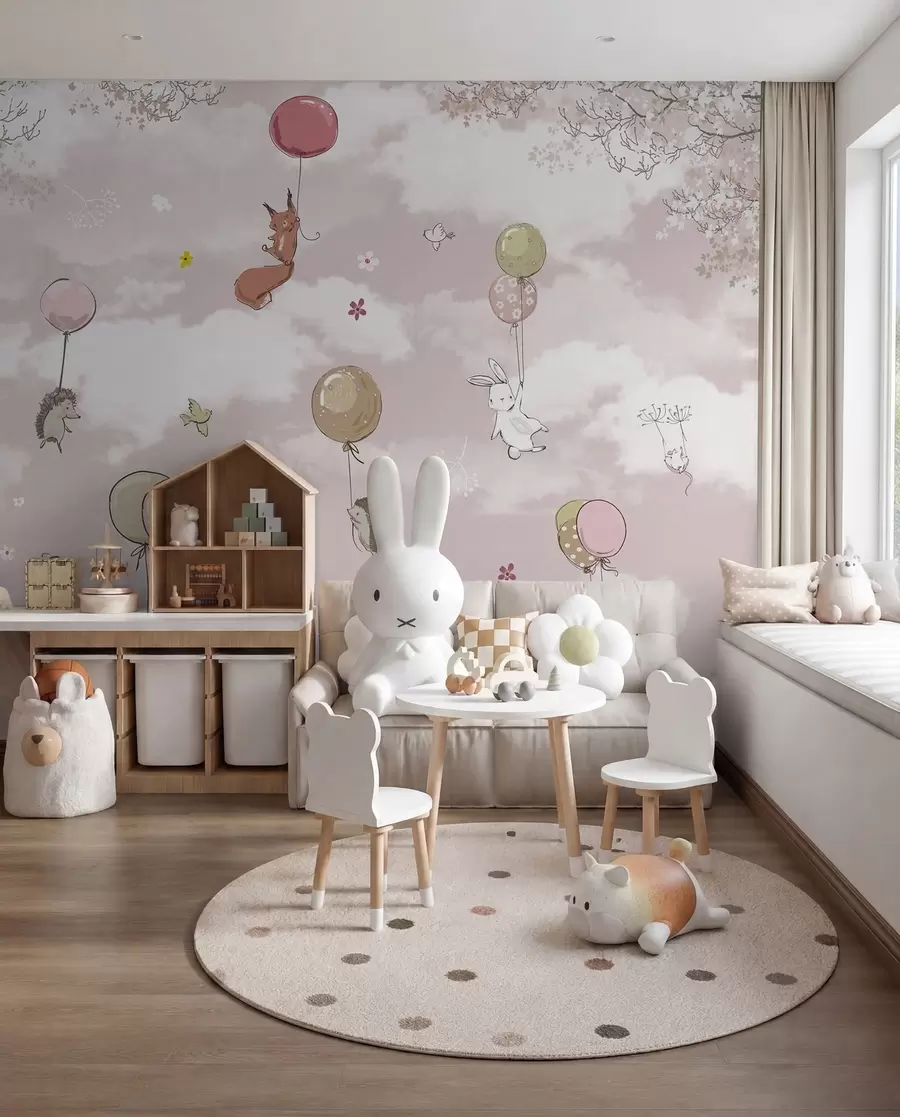 fotószőnyeg Hőlégballonok a felhőkben u59963