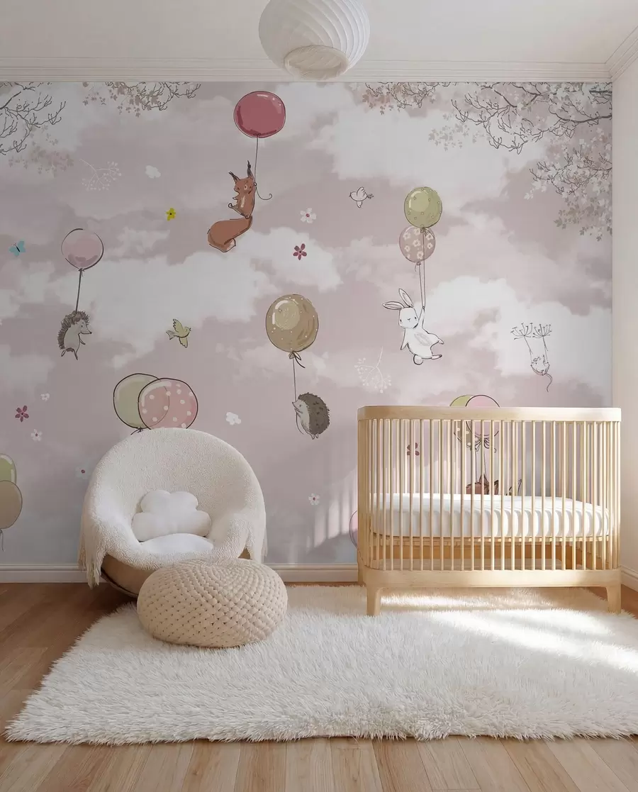 fotószőnyeg Hőlégballonok a felhőkben u59963