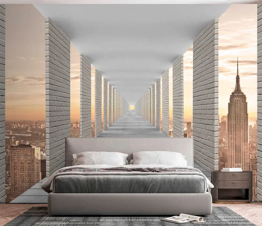 fotószőnyeg Alagút, kilátással New Yorkra u59788