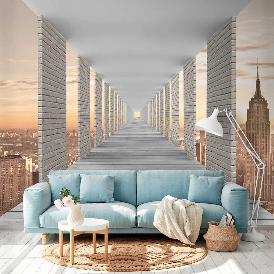 fotószőnyeg Alagút, kilátással New Yorkra u59788