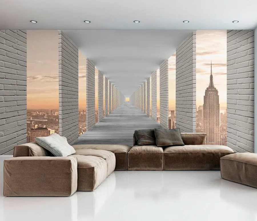 fotószőnyeg Alagút, kilátással New Yorkra u59788