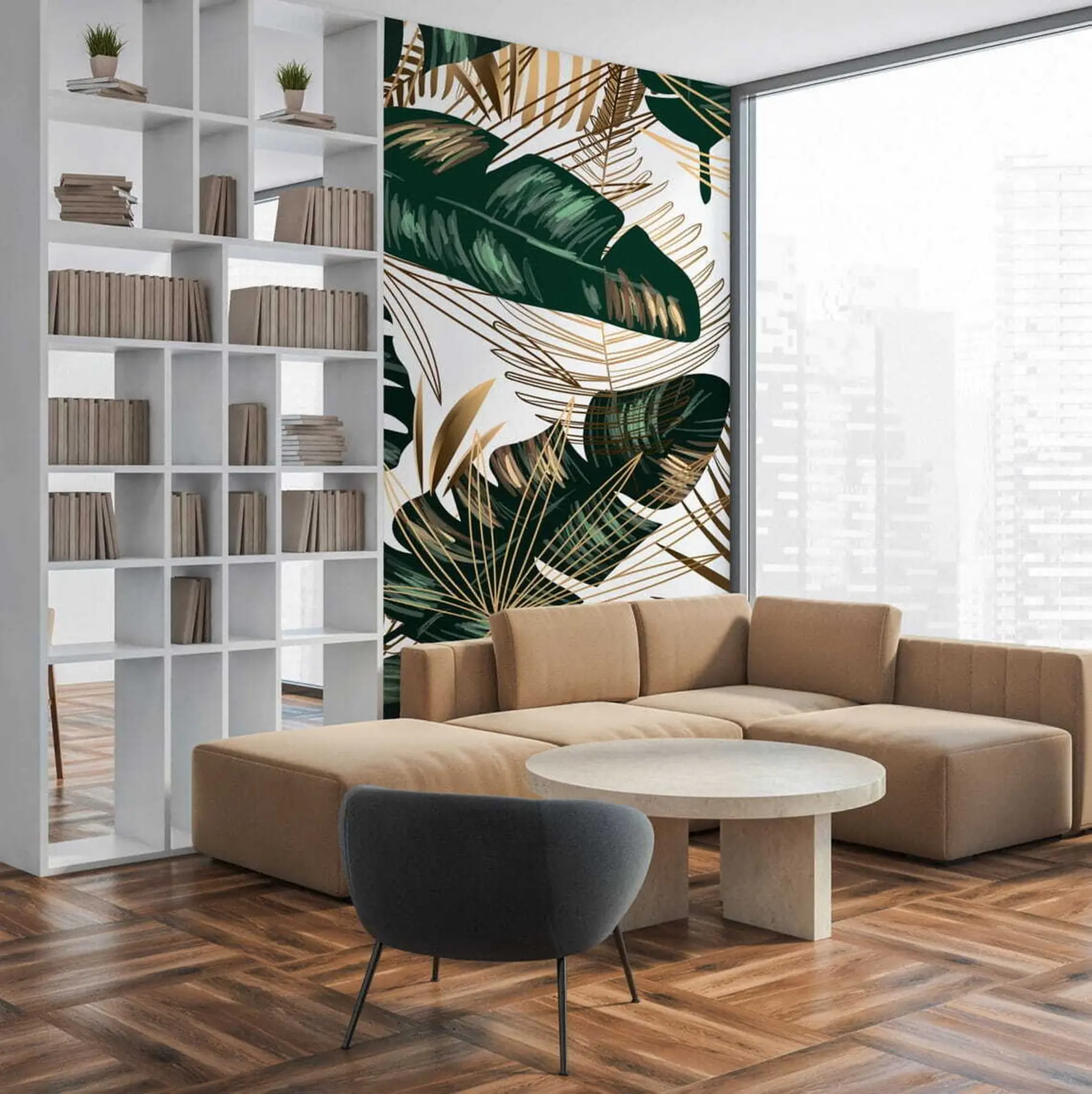 fotószőnyeg Banánlevelek és pálmalevelek u53279