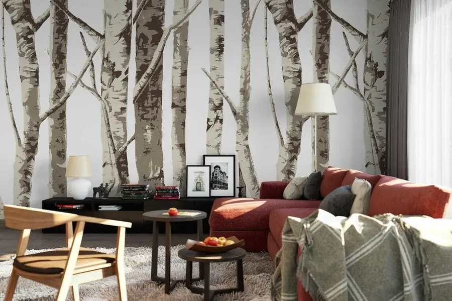 fotószőnyeg Nyírfák u58970