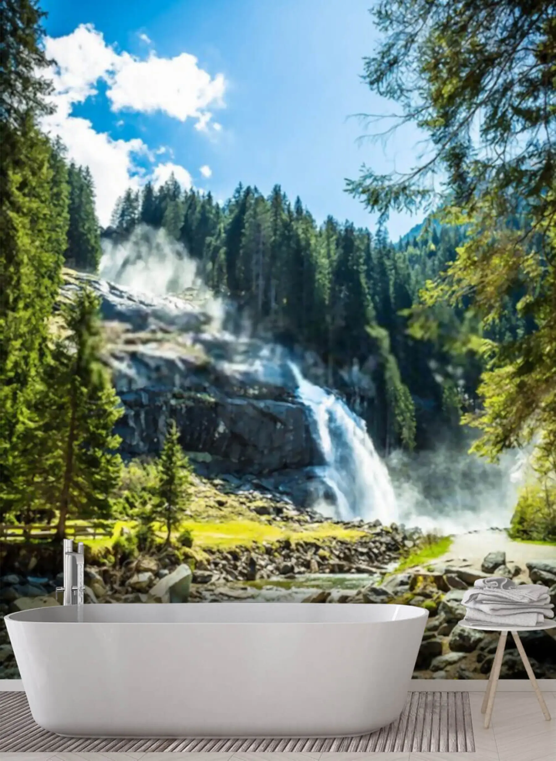 fotószőnyeg Víz, növény és felhő u18837