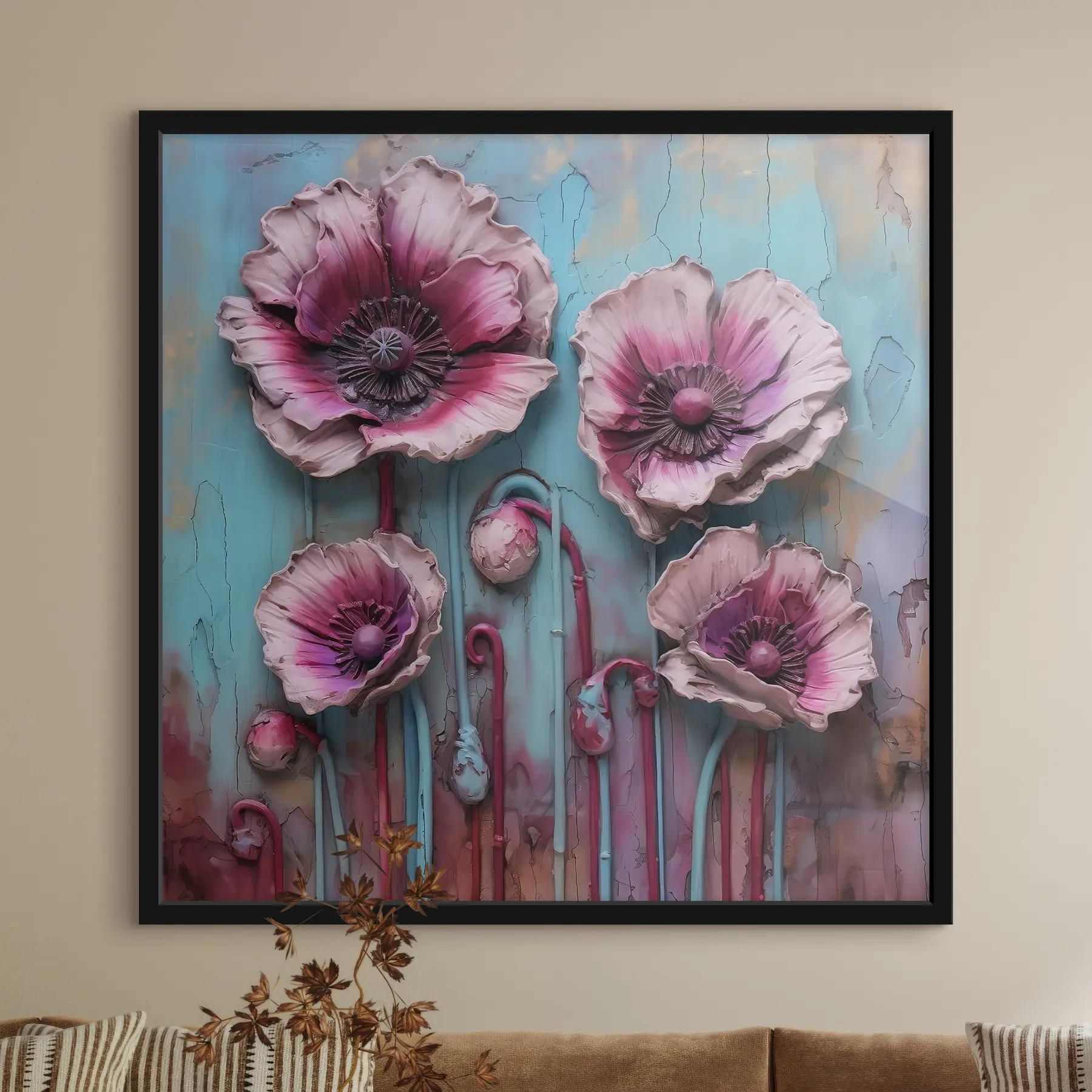 fotószőnyeg Akvarell virágok f37840