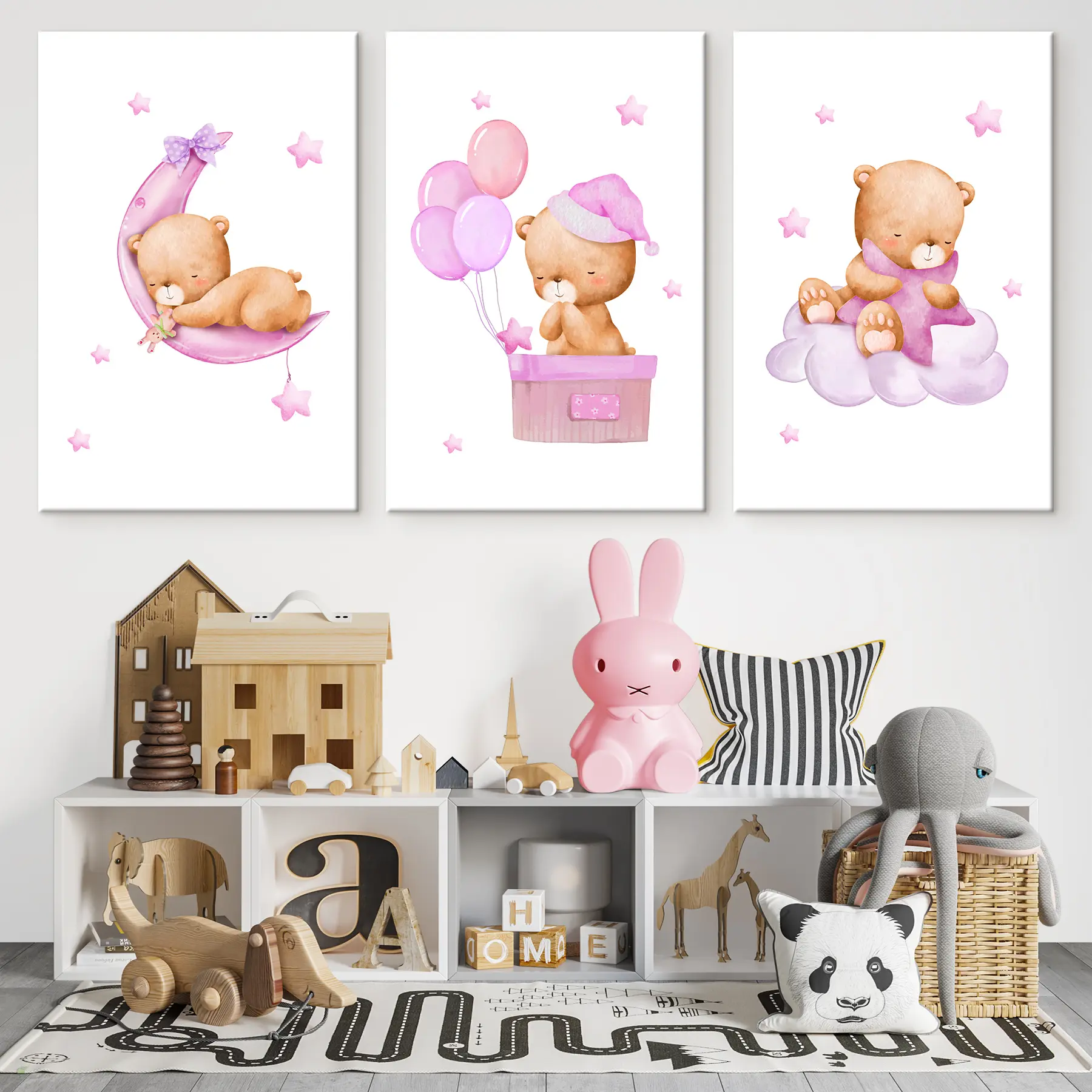 fotótapéta Mackók álmodozó pasztell jelenetekben m00296v2