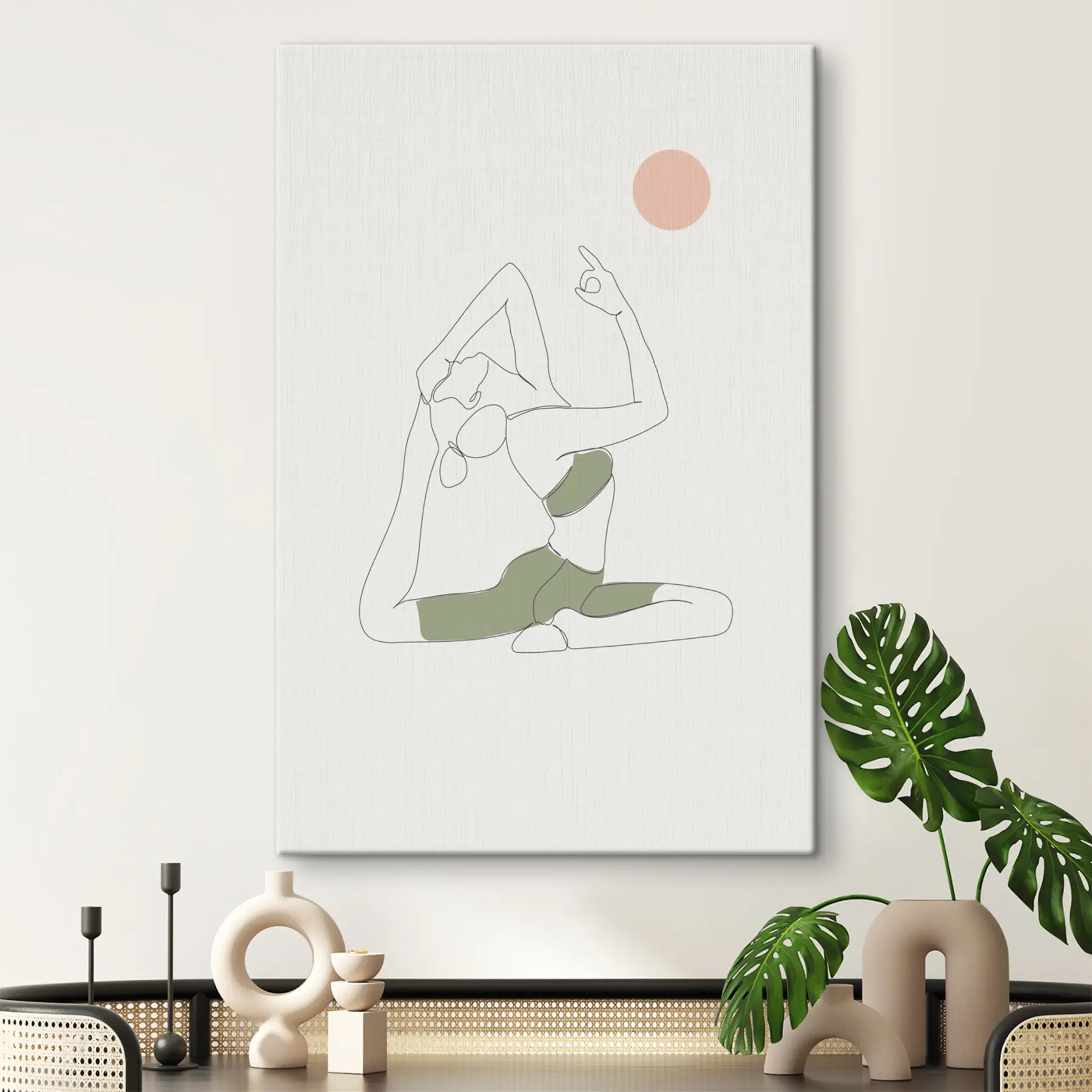 fotószőnyeg Lány jóga póz Dove asana s37986