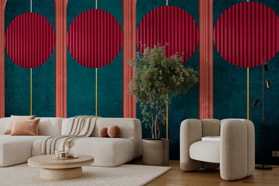 fotószőnyeg Dekorív modern stílusú minimalizmus, texturált elemekkel w00388