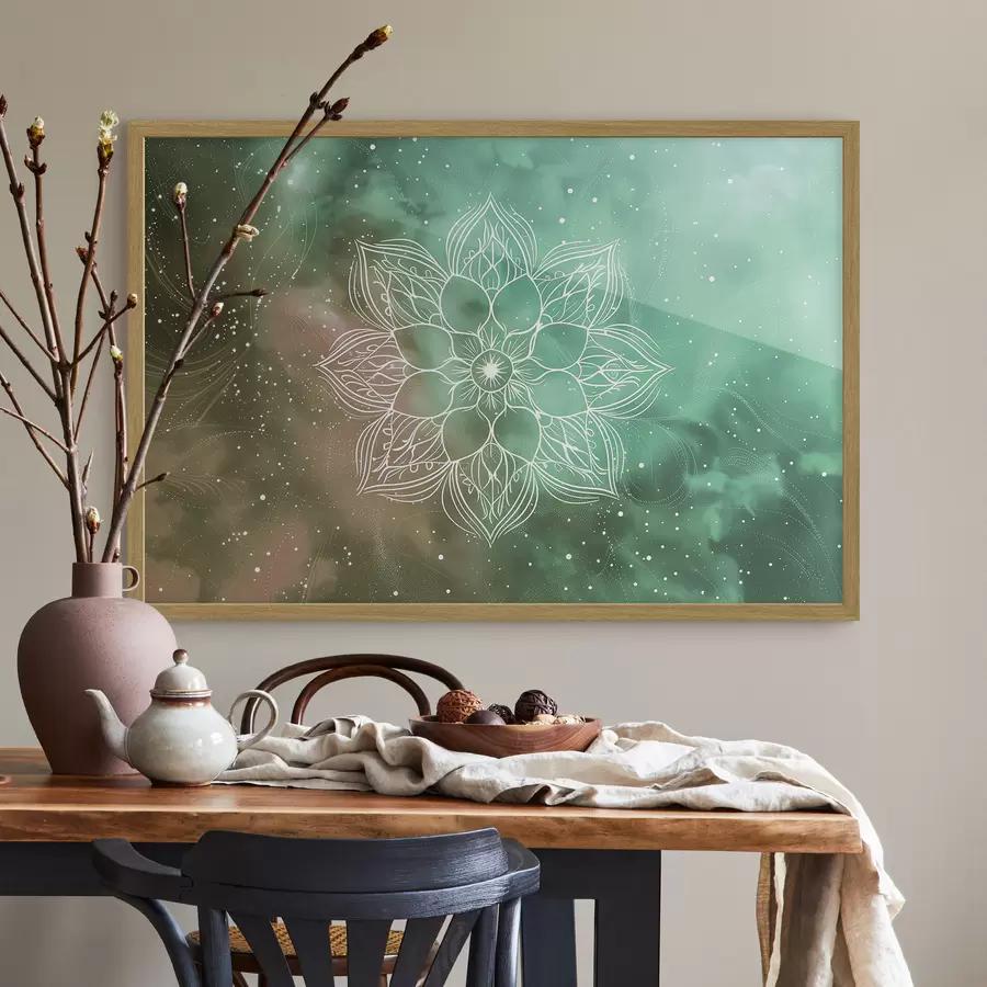 fotószőnyeg Mandala akvarell háttérrel f38530