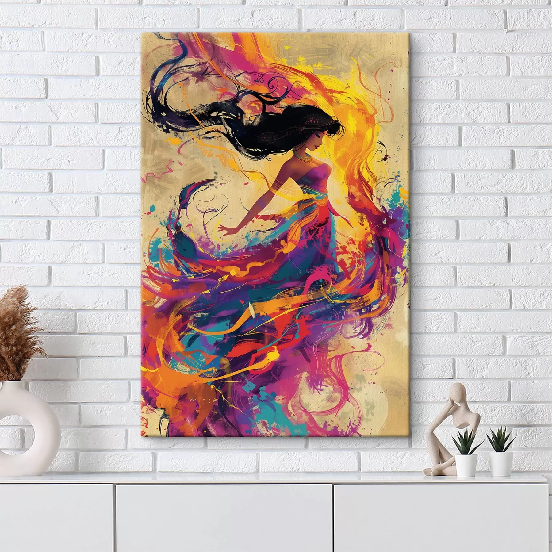 fotótapéta Egy lány akvarell festménye s38528