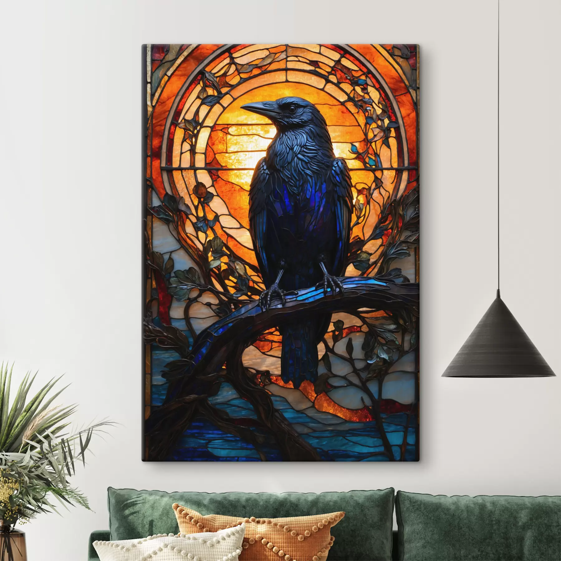 fotótapéta Holló az ágon s38591