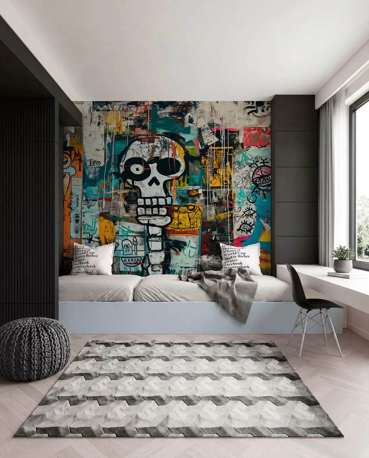 fotószőnyeg Graffitikoponya w01187