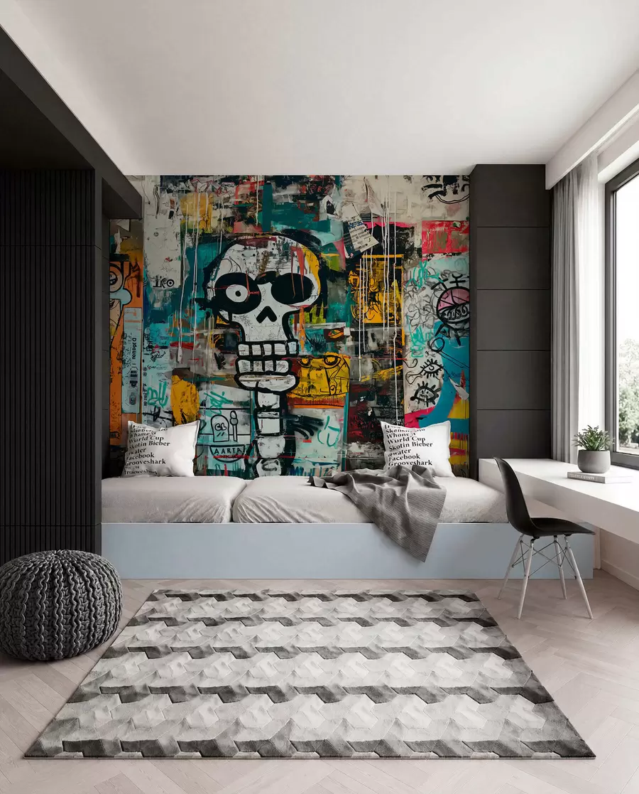 fotószőnyeg Graffitikoponya w01187