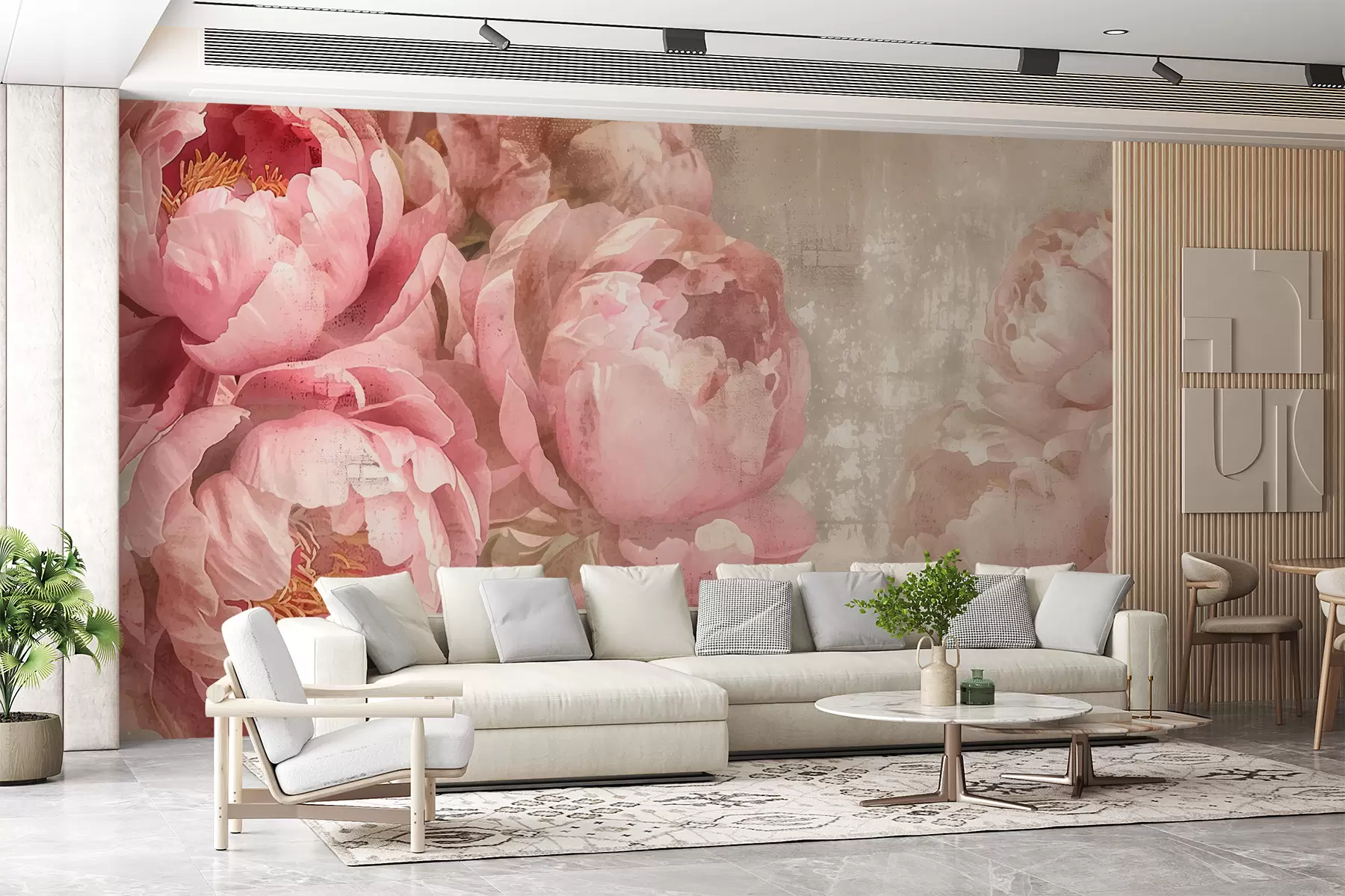 fotószőnyeg Vintage pünkösdi rózsa w01323