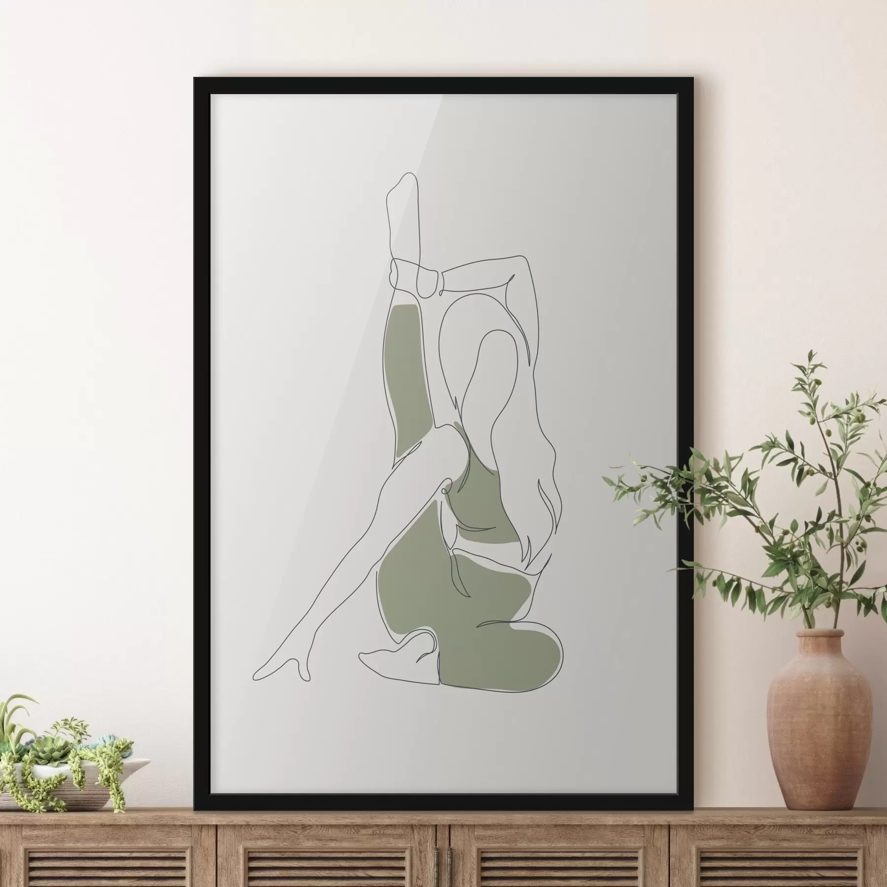 fotószőnyeg Elegáns póz lágy vonalakkal f37985
