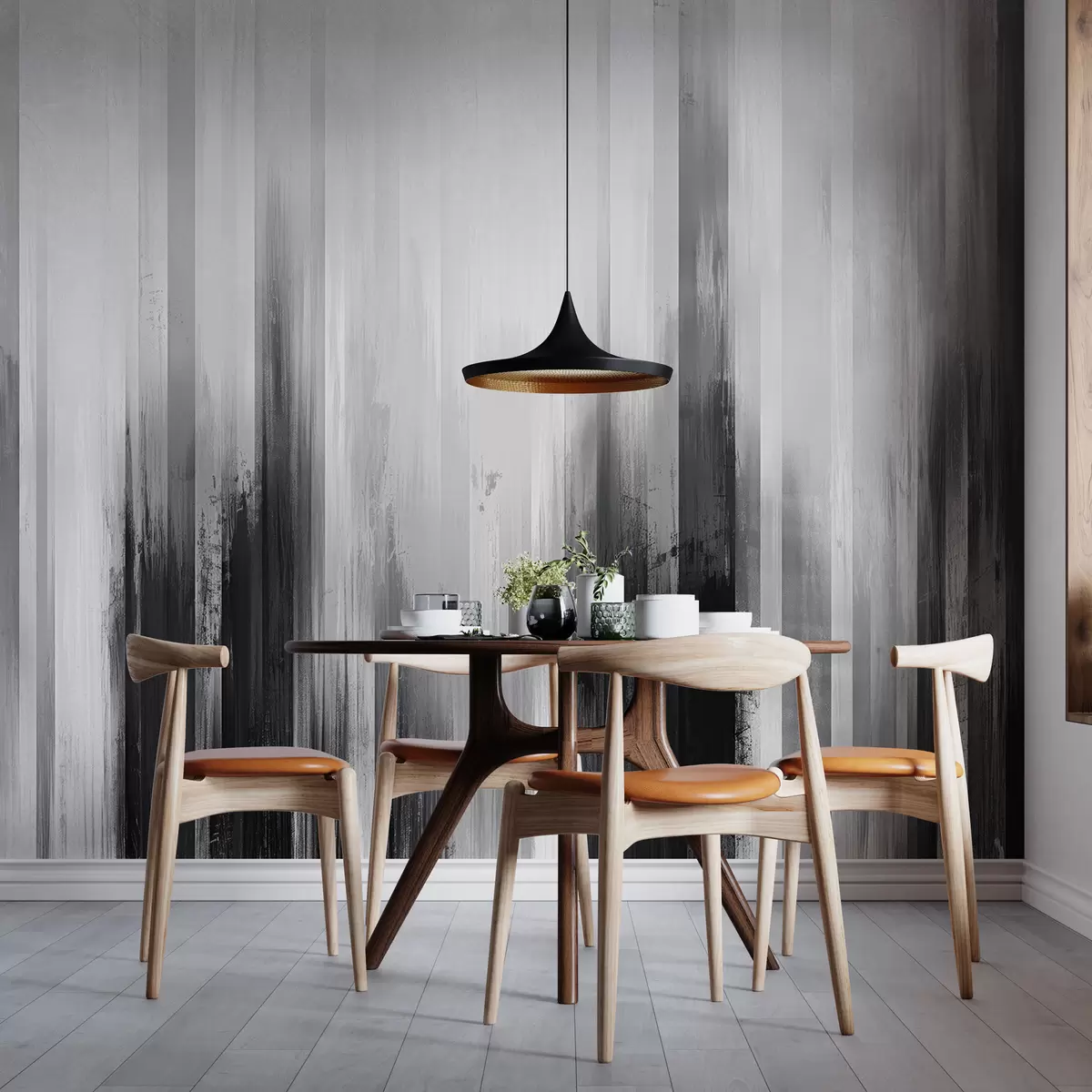 fotószőnyeg absztrakt háttér függőleges csíkokkal, fekete-fehér színekben w07945v3