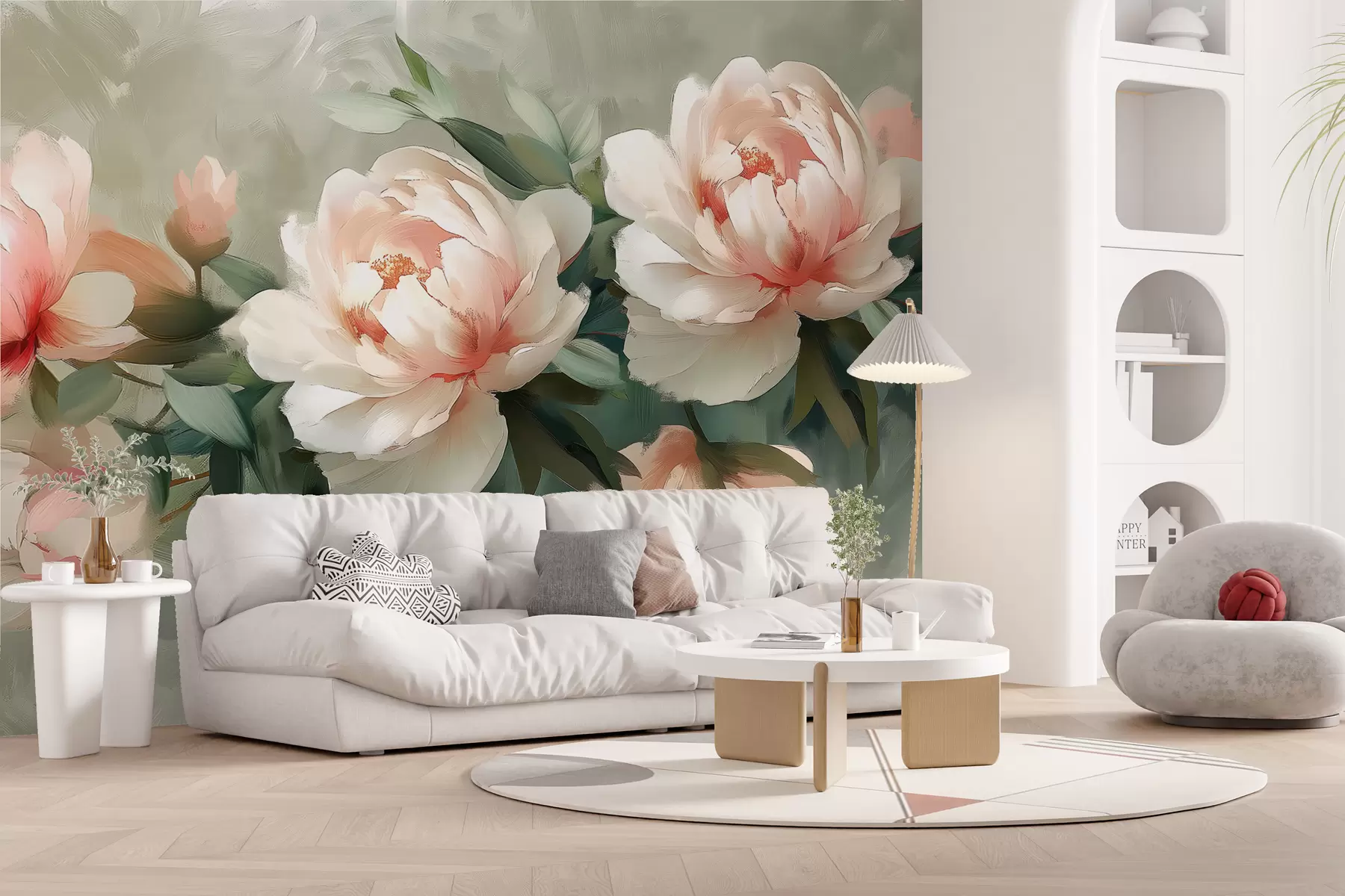 fotószőnyeg Gyönyörű puha és álmodozó virágos háttér w07947