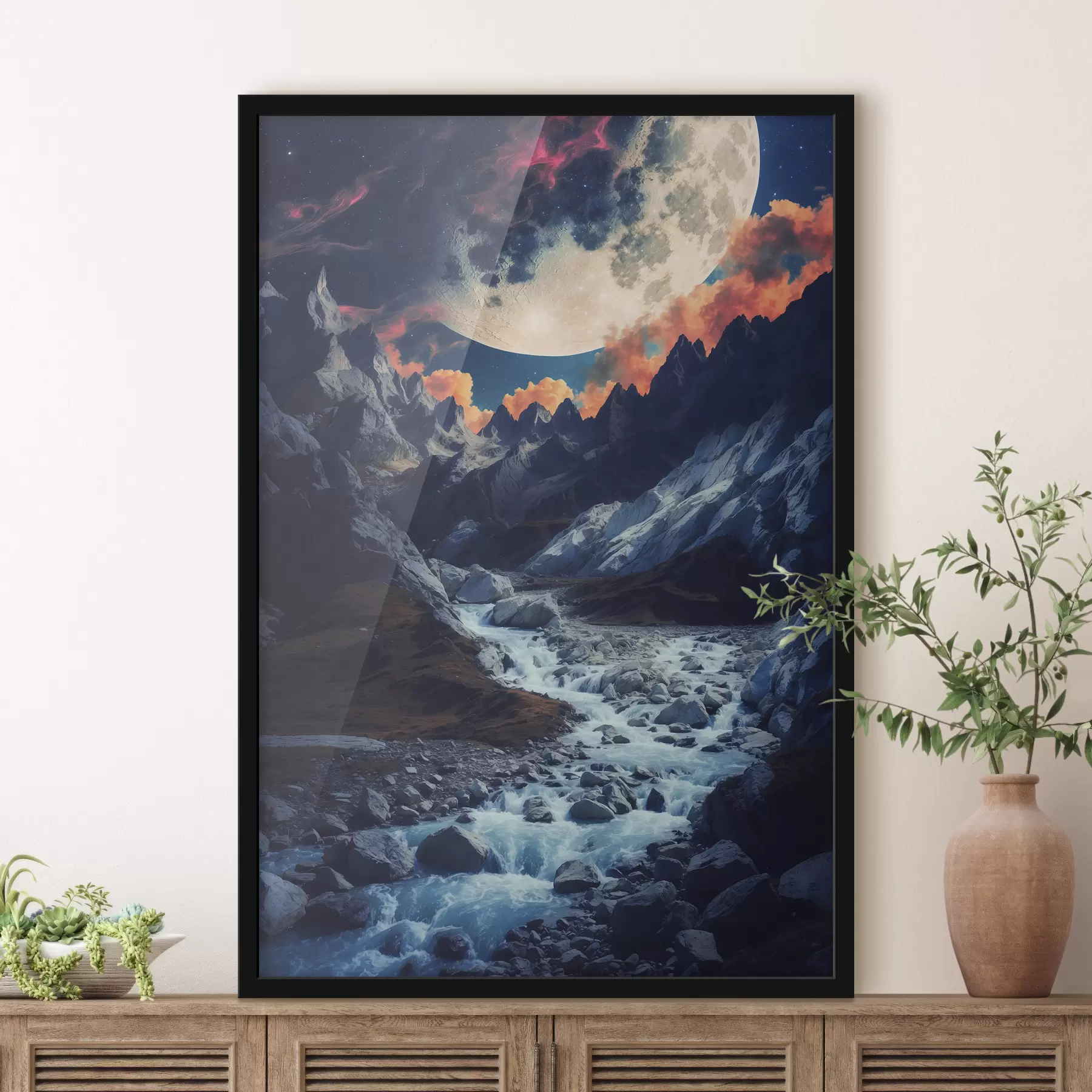 fotószőnyeg Patak a fekete hegyekben f39375