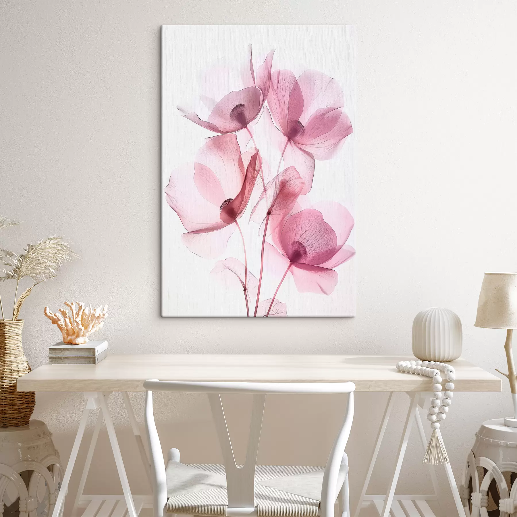 fotótapéta Stílusos átlátszó virágok új trend s39575