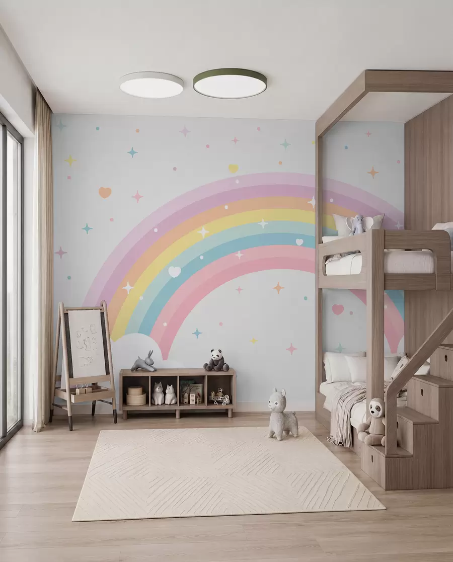 fotószőnyeg Szivárvány és csillagok w08109