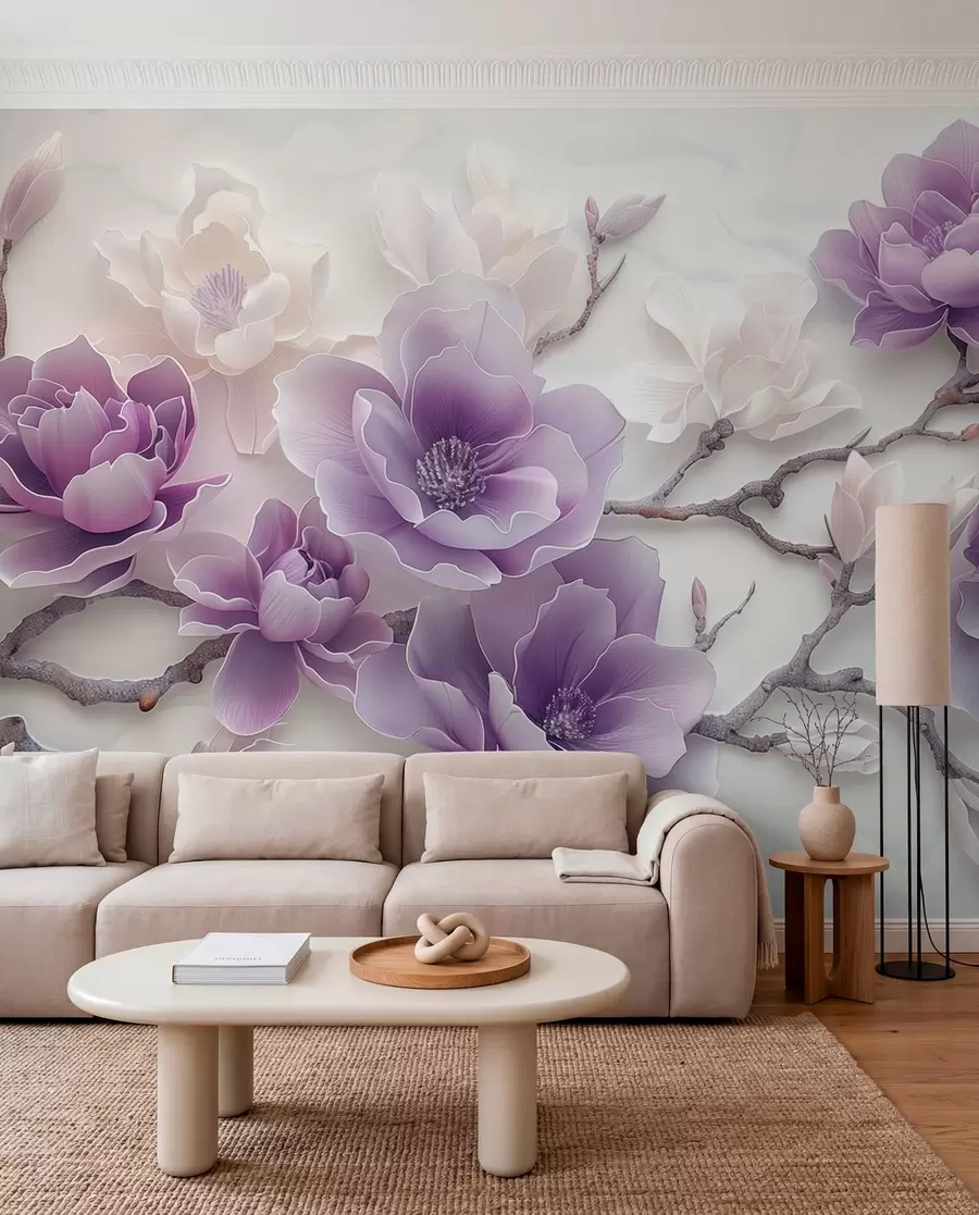 fotószőnyeg Orgonaszínű magnólia w01359