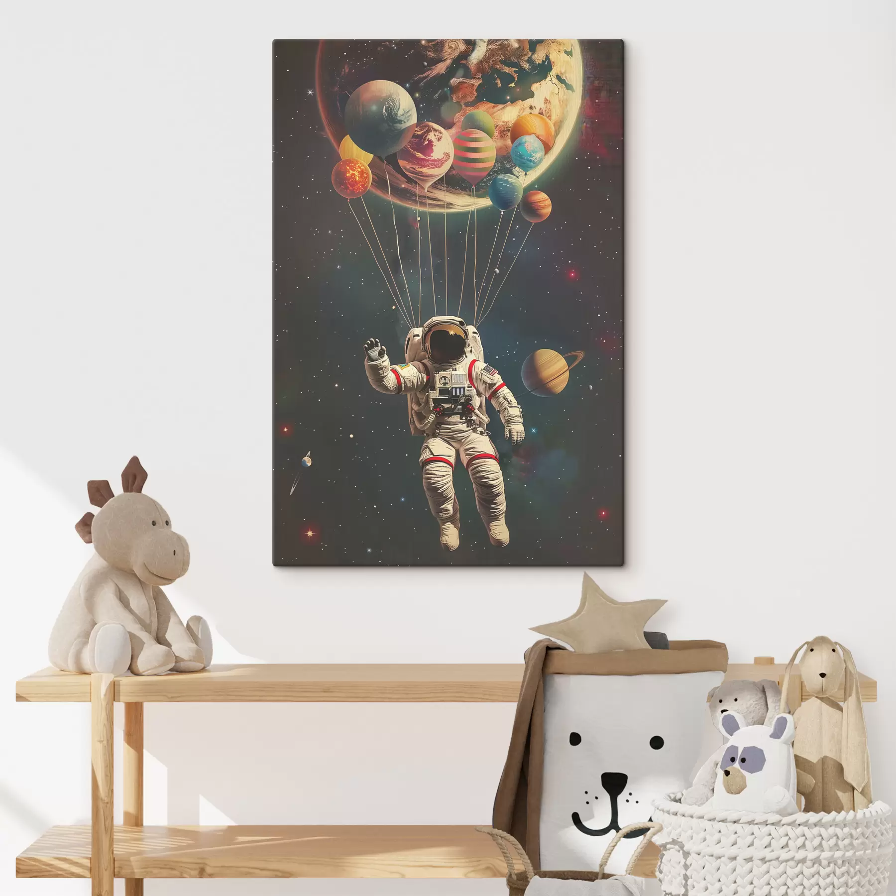 fotószőnyeg Űrhajós és bolygók s40185