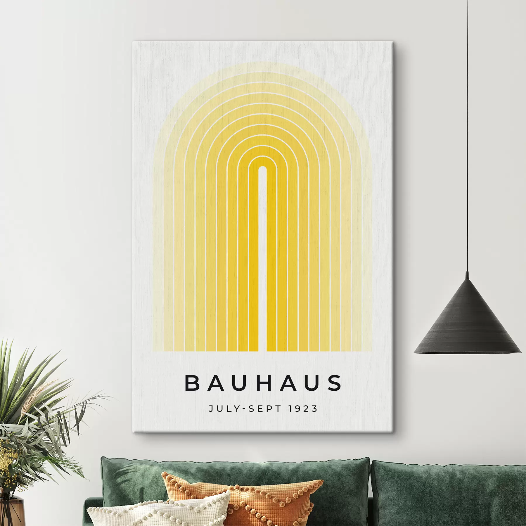 fotószőnyeg Bauhaus absztrakció sárga színben s40536