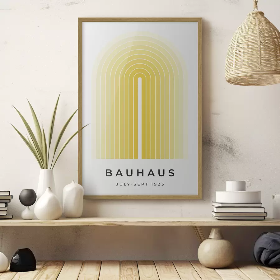 fotószőnyeg Bauhaus absztrakció sárga színben f40536