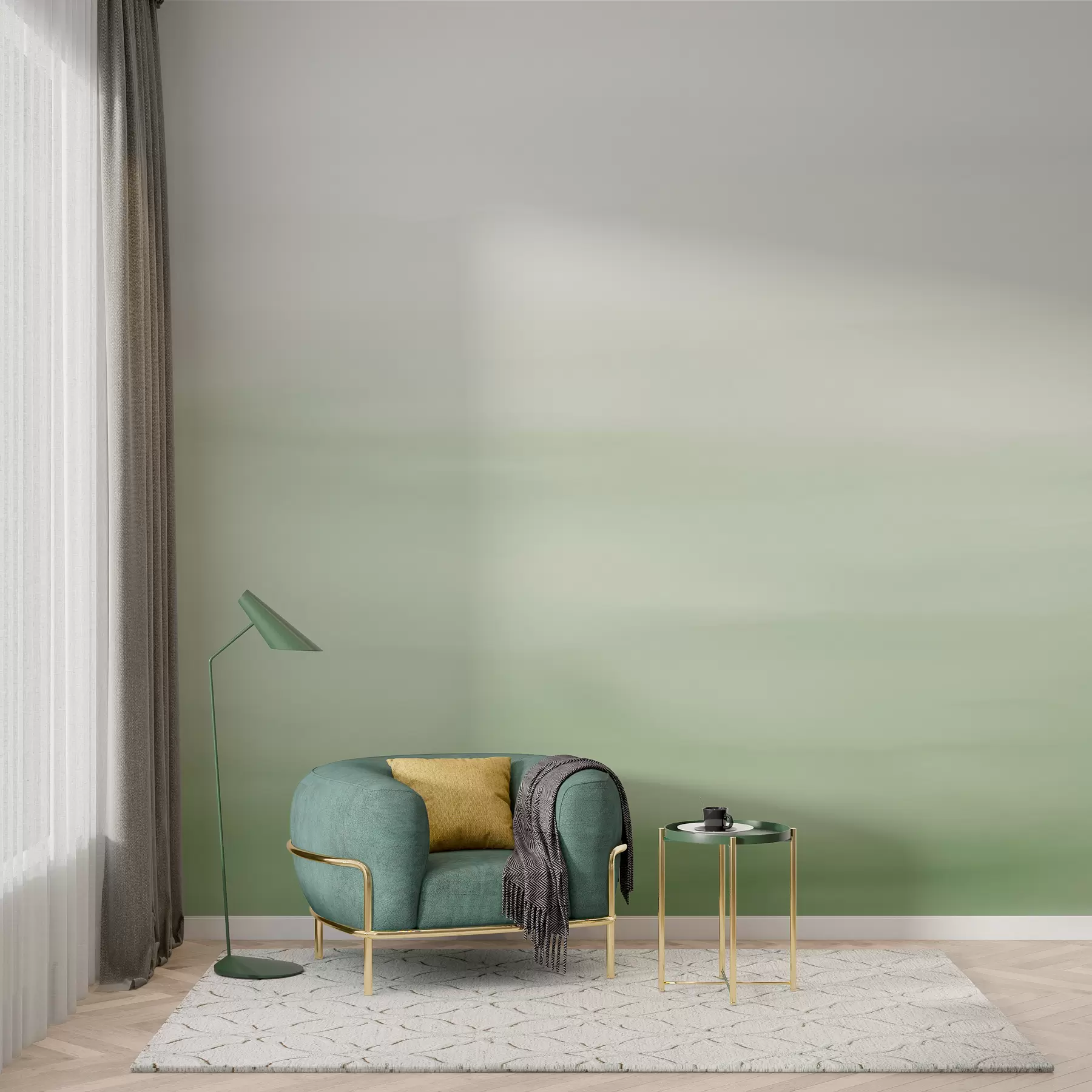 fotószőnyeg Zöld ombre háttér w01642