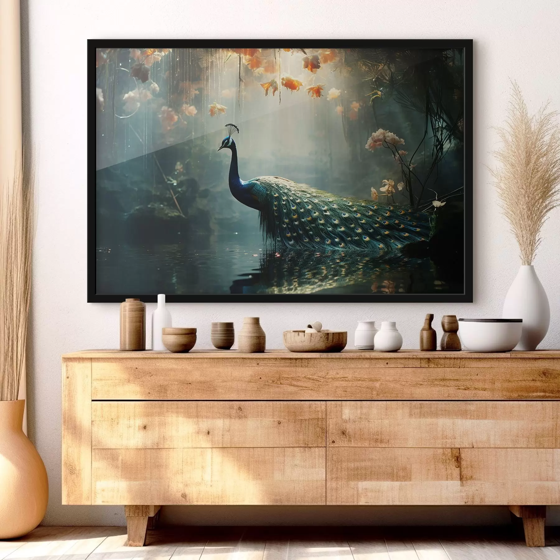 fotószőnyeg Gyönyörű páva f41425