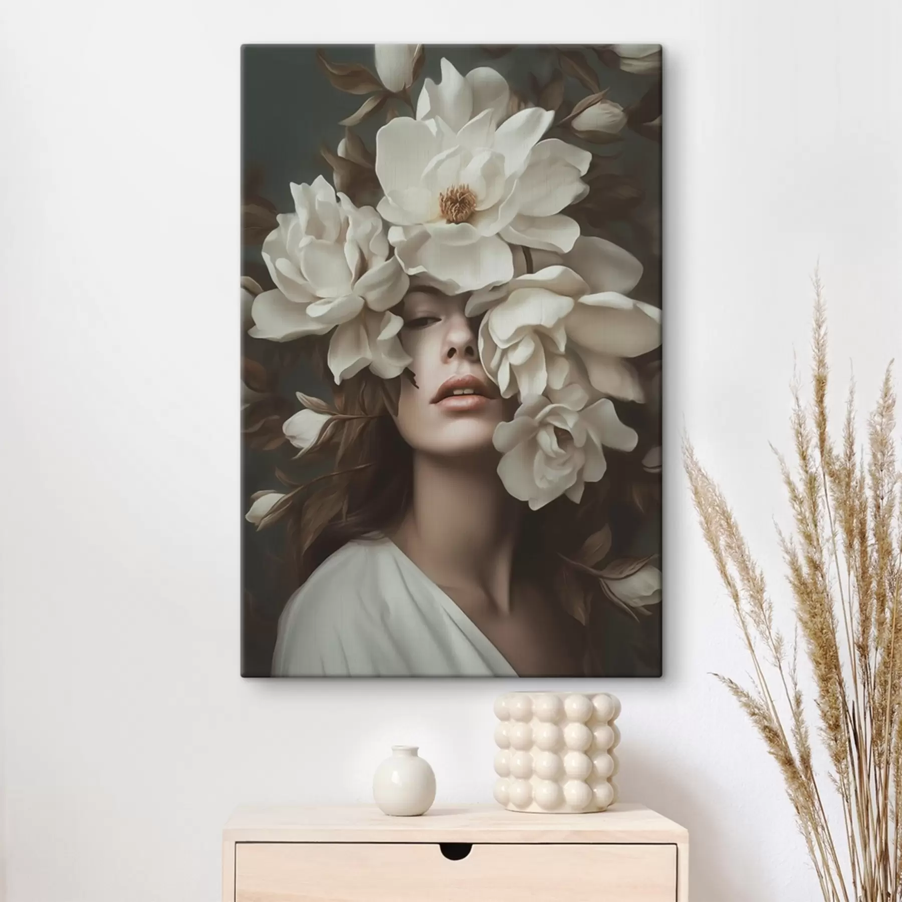 fotótapéta Lány virággal s41194