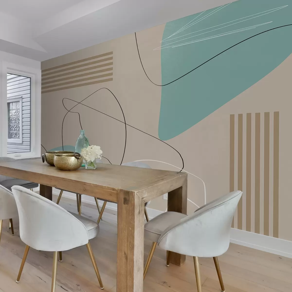 fotószőnyeg Absztrakt formák lágy színekben w00724v2