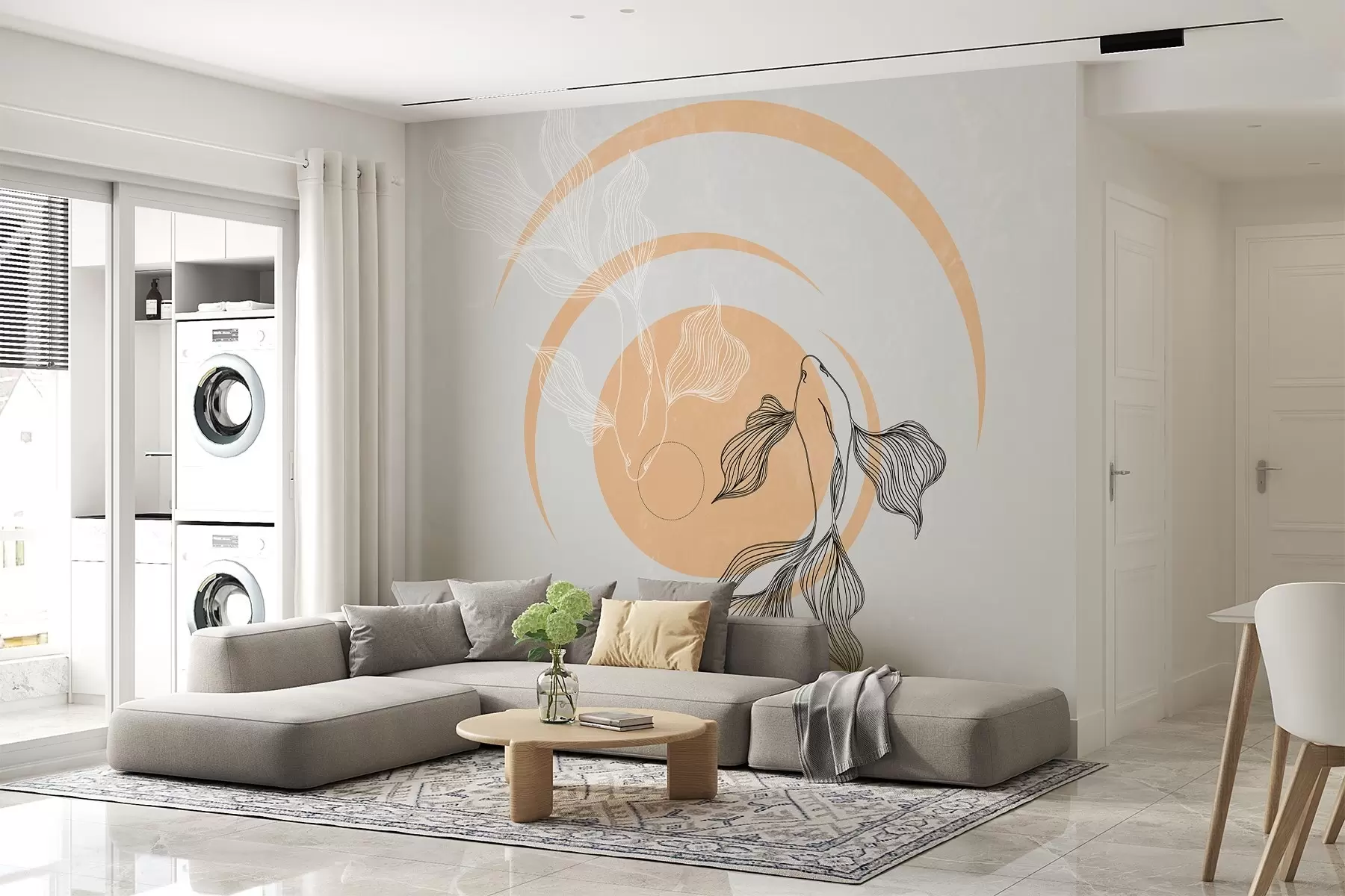 fotószőnyeg Elegáns koi halak nyugodt mozgásban w00823v2