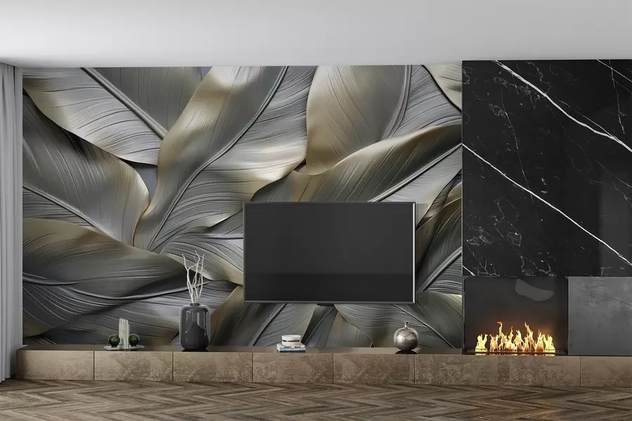 fotószőnyeg Térfogati banánlevelek w08394